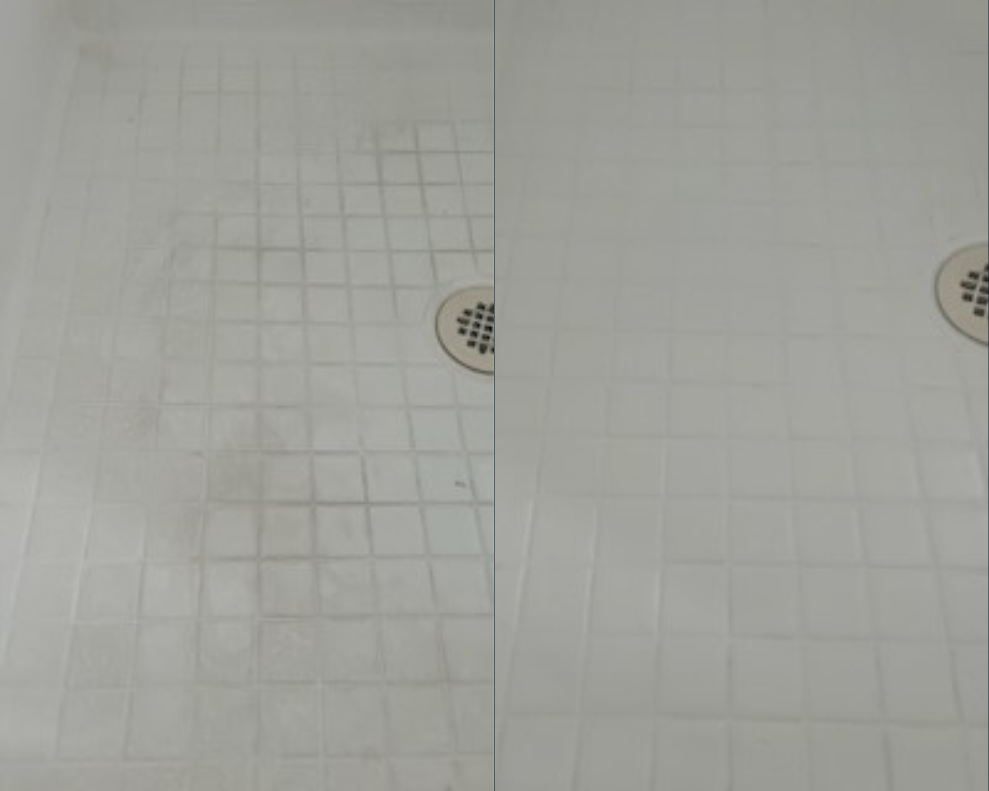 Before and after heavy grime removal