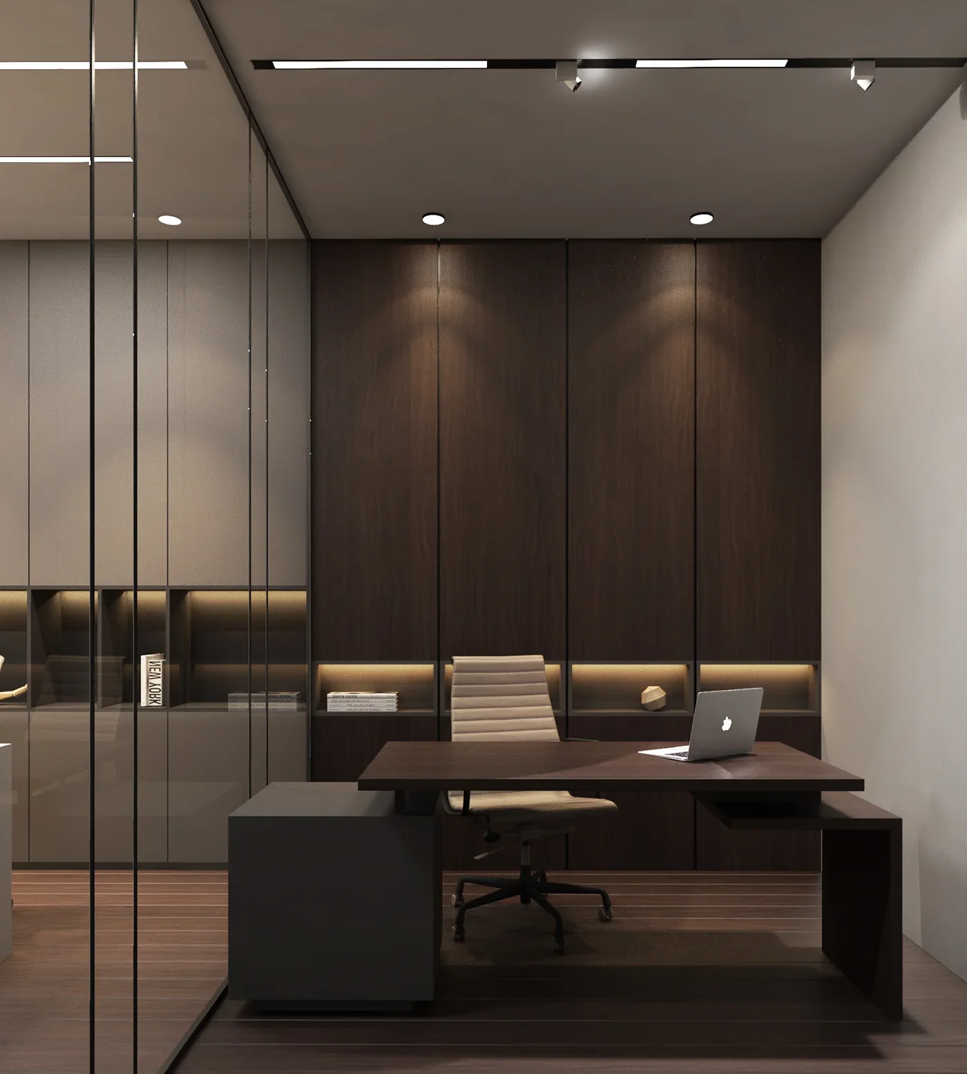 Clean and organized office workspace